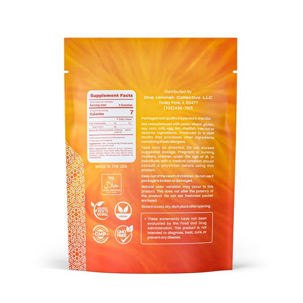 Vitamin D3 Gummies Halal Certified